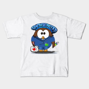 guy nurse owl Kids T-Shirt